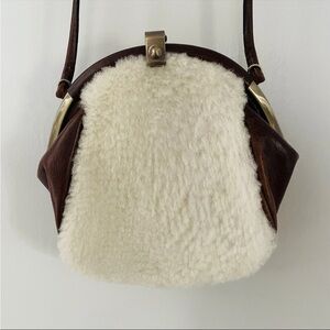 Patricia Nash Portafina Brown Crossbody Sherpa Collection Leather Purse Bag